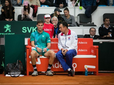 Martin Kližan a Dominik Hrbatý na slovenskej lavičke