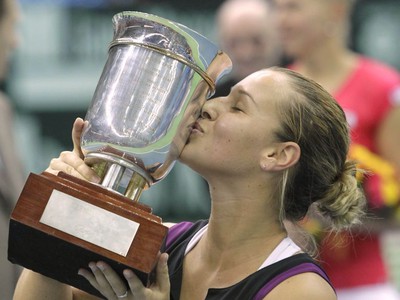 Dominika Cibulková sa raduje