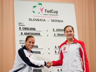 Dominika Cibulková a Bojana Jovanovská