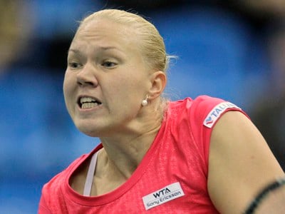 Kaia Kanepi počas moskovského finále