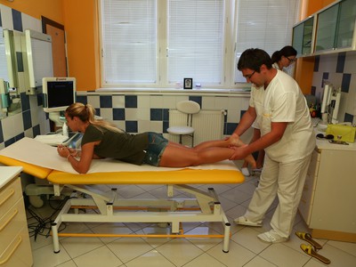 Dominika Cibulková počas vyšetrenia na Sport Clinic v Bratislave