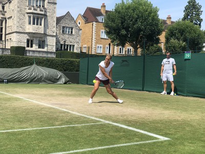 Dominika Cibulková počas tréningu na Wimbledone