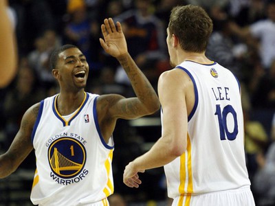 Dorell Wright a David Lee z Golden State