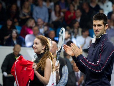 Dražba vecí Novaka Djokoviča počas Tennis Classic 2012
