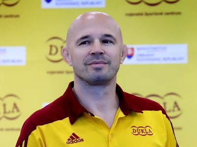 Na snímke tréner džudistu Mariusa Fízeľa Ján Gregor, ktorý je čerstvý bronzový medailista po návrate z majstrovstiev Európy v Záhrebe 