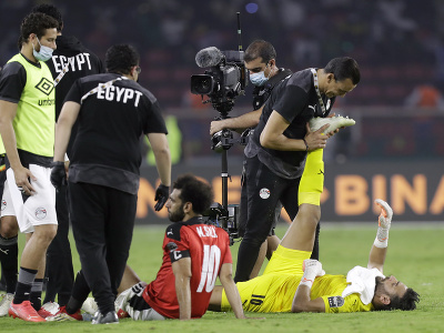 Únava egyptských futbalistov po predĺžení