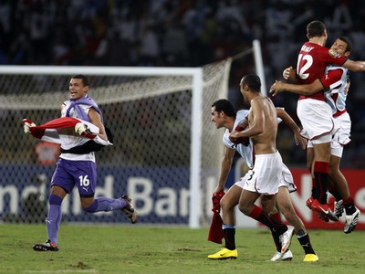 Hráči Egypta sa tešia z víťazstva v APN