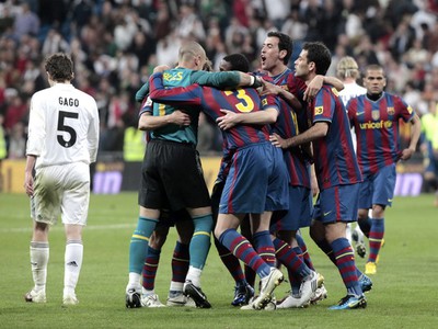 Hráči Barcelony sa tešía z víťazstva