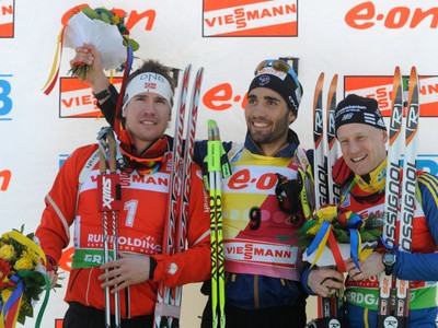 Emil Hegle Svendsen, Martin Fourcade a Carl Johan Bergman