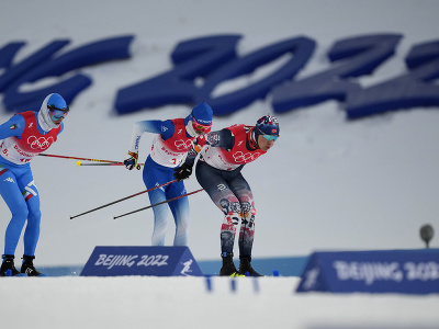 Erik Valnes počas behu na lyžiach