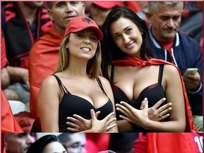 Sexi fanúšičky Albánska