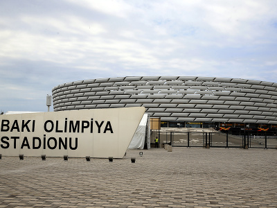 Na snímke Olympijský štadión v Baku