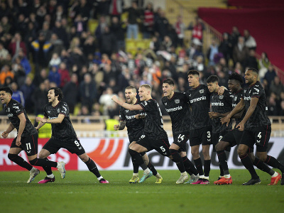Futbalisti Leverkusenu sa tešia po víťazstve nad Monakom po odvetnom zápase v odvetnom zápase play-off o osemfinále Európskej ligy