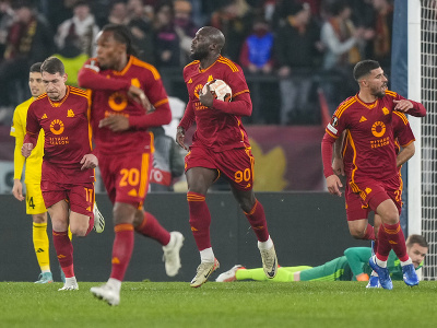 Romelu Lukaku oslavuje gól AS Rím