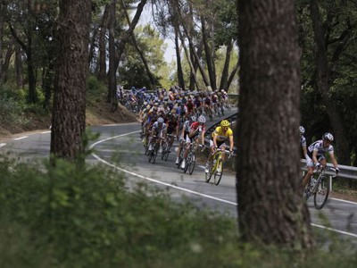 Fabian Cancellara, Saxo, TdF, Monaco-Brignolles, pelotón, 5. júla 2009
