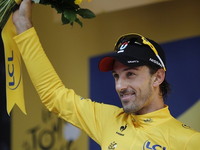 Fabian Cancellara v žltom tričku