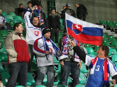 Fanúšikovia Slovenska na žilinskom štadióne