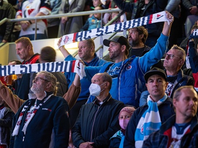 Fanúšikovia HC Slovan Bratislava v hľadisku