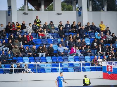 Fanúšikovia počas zápasu 6. kola C-divízie Ligy národov Slovensko - Bielorusko 