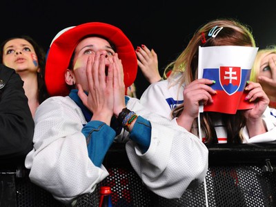 Sklamaní fanúšikovia Slovenska v bratislavskej fanzóne