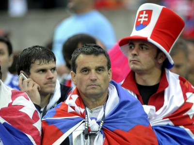 Fanúšikovia na zápase Slovenska s Českom