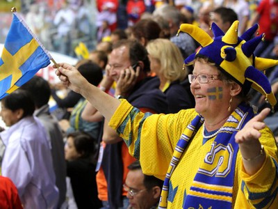 Spokojná fanynka Švédska po