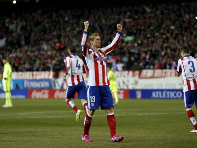 Fernando Torres oslavuje vedúci gól Atlética