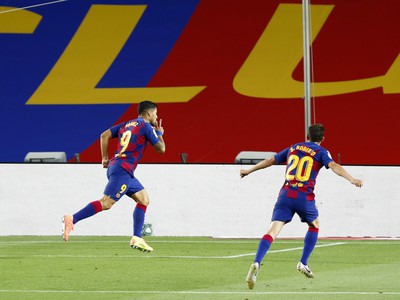 Radosť po góle Luisa Suáreza 