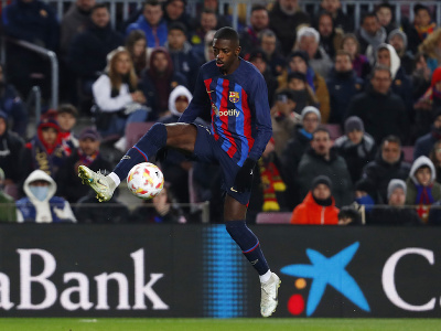 Ousmane Dembélé pri lopte