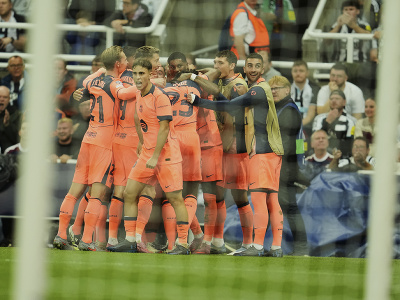 Gólové oslavy futbalistov FC Barcelona