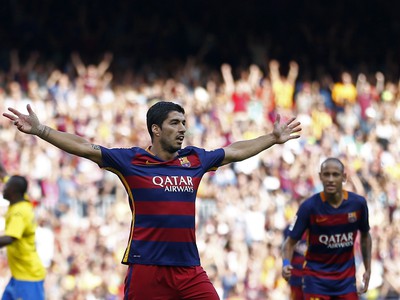 Luis Suarez a jeho gólová radosť