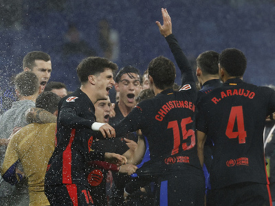 Futbalisti Barcelony sa radujú zo zisku majstrovského titulu v La Lige
