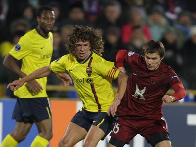 Aleksandr Ryazantsev a Carles Puyol