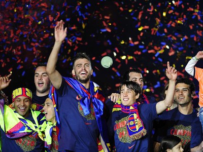 Oslavy futbalistov FC Barcelona, 16.5.2010