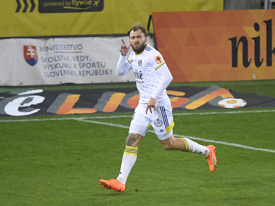 Žan Medved (Košice) oslavuje svoj gól