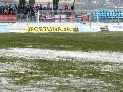 Na snímke hracia plocha na štadióne FC Nitra