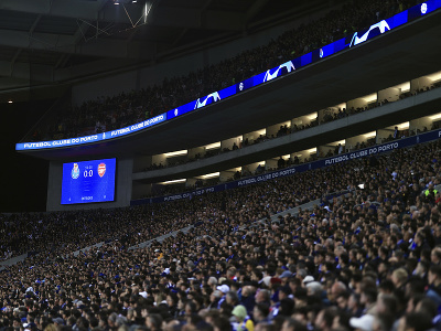 Fanúšikovia počas zápasu Arsenal - Porto