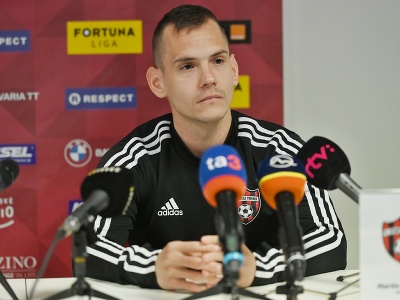 Kapitán FC Spartak Trnava Martin Mikovič počas tlačovej konferencie