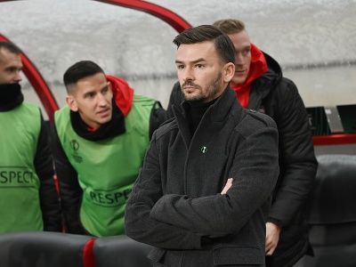 Na snímke tréner Spartaka Michal Gašparík