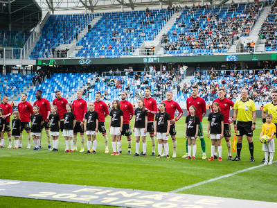 Futbalisti Trnavy pred začiatkom pohárového finále