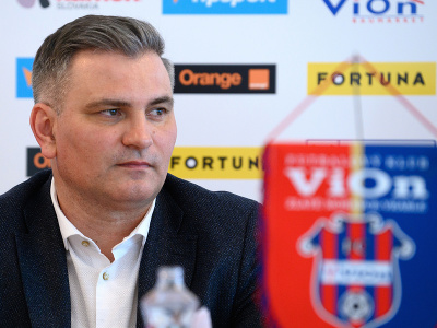 Na snímke predseda predstavenstva futbalového klubu FC ViOn Zlaté Moravce - Vráble Martin Ondrejka