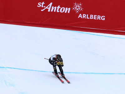 Talianska lyžiarka Federica Brignoneová v cieli super-G Svetového pohára v alpskom lyžovaní v rakúskom stredisku St. Anton