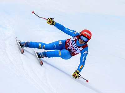 Talianka Federica Brignoneová počas finále super-G Svetového pohára alpských lyžiarok vo francúzskom stredisku Courchevel/Meribel