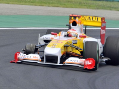 Fernando Alonso, three wheels, Hungaroring, 26. júla 2009,