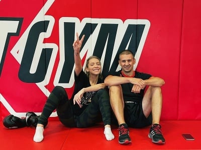 Dominika Mirgová a tréner Maroš Vyskoč