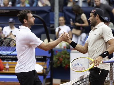 Quentin Halys a Matteo Berrettini po finálovom súboji