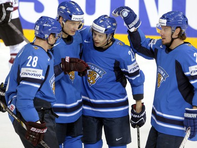 Gólové oslavy hokejistov Fínska