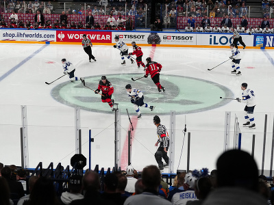 Duel Kanada - Fínsko počas MS v hokeji 2023