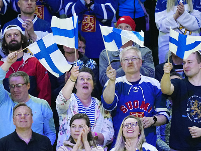 Fínski fanúšikovia na MS v Rige