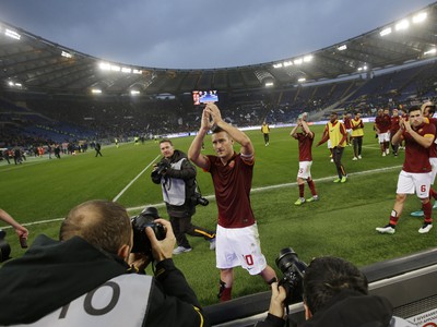 Francesco Totti po zápase AS Rím - Lazio Rím